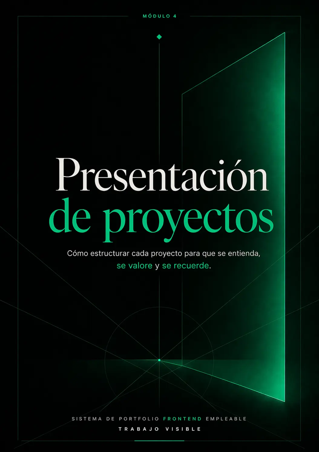 Exportación real del bloque "Módulo 3 — Presentación de proyectos", página 1.